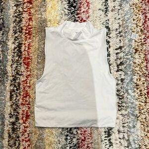 Aritzia Babaton Contour Turtleneck Tank White